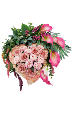 Копозиция сердце на могилу ГС001