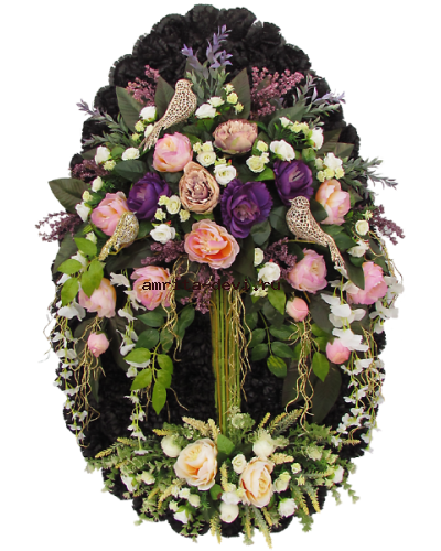 Т600 Венок Дерево с птичками