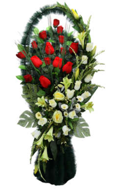 Ц529 Корзина Капля большая с бутонами