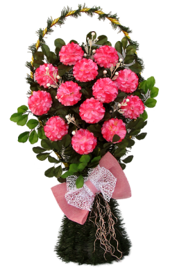 Ц342-2 Корзина Капля средняя на розах 