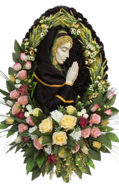 А710 Венок Скорбящая в медальоне 