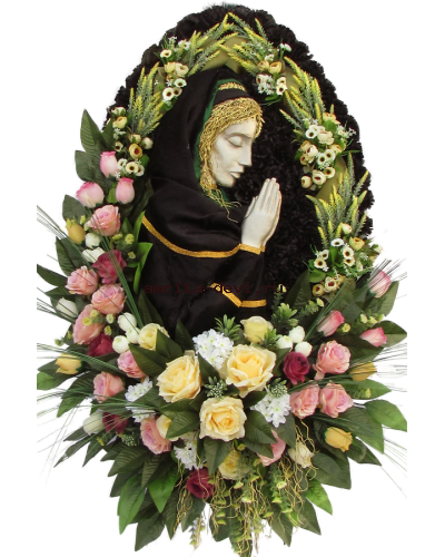 Венок Скорбящая в медальоне