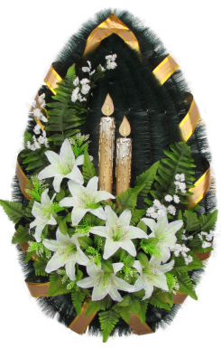 С606 Две свечи с букетом