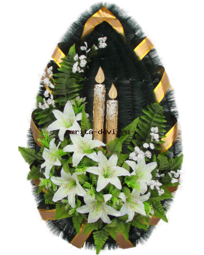 Две свечи с букетом